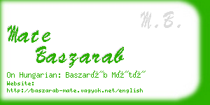 mate baszarab business card